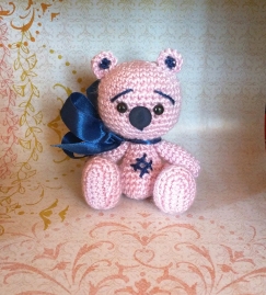 Oso de ganchillo Rosso /crochet doll /bear amigurumi